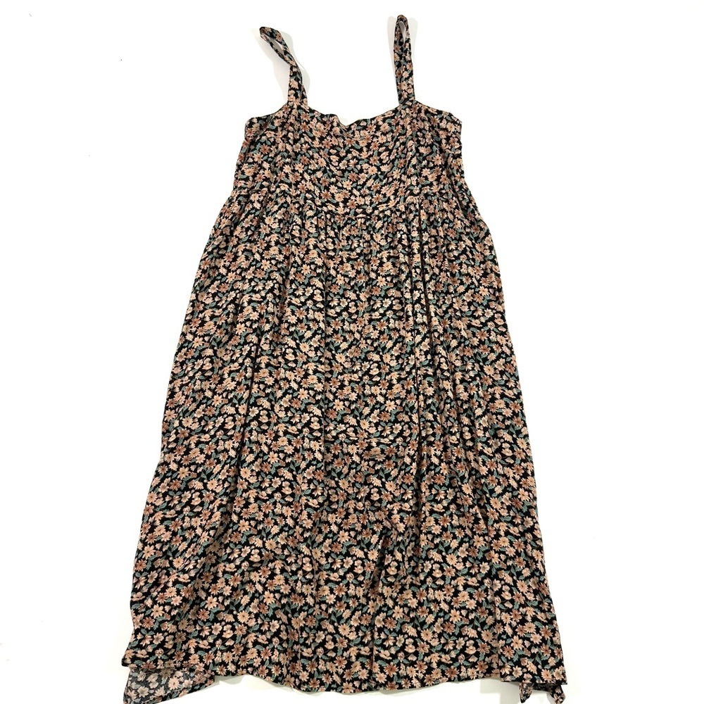 Natural Life Spaghetti Strap Dress Black First Floral